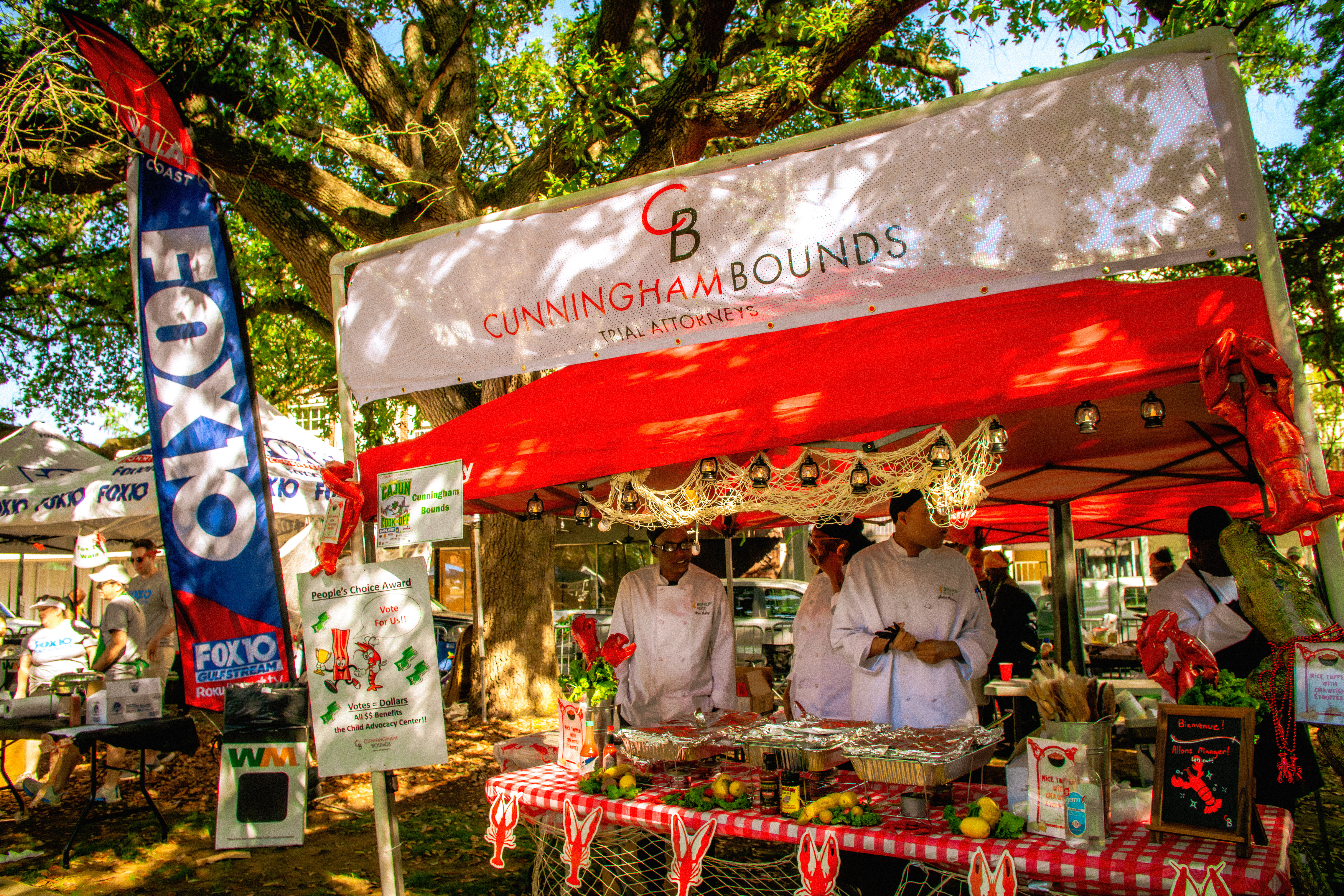  Davidson High School culinary arts program and restaurateur Noell Broughton at Downtown Cajun Cook-Off